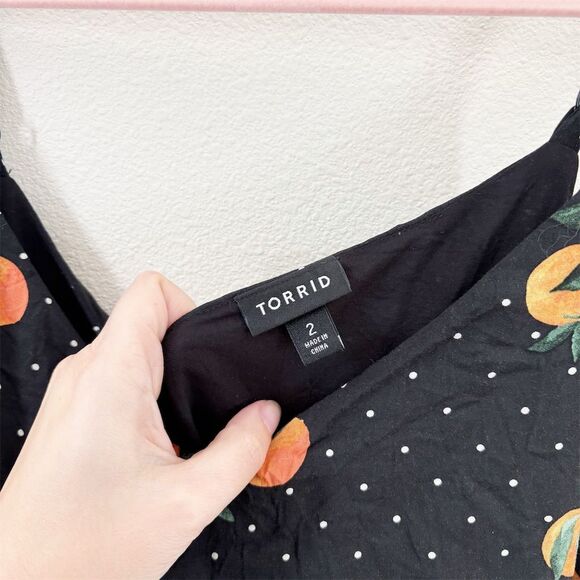 Torrid Sophie Challis‎ Double Layer Swing Cami Citrus Print Plus Size 2X Summer - Picture 6 of 9